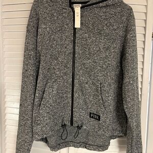 PINK Victoria's Secret Charcoal Zip-Up Jacket